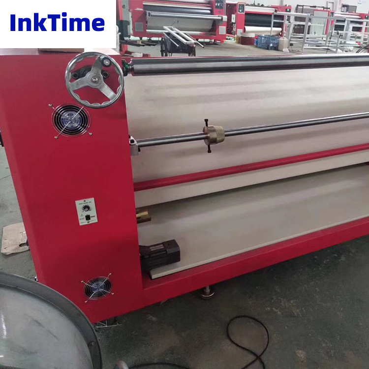 Multi-Function Large IT-T12200 Width Cloth Textile Fabric Rotary Sublimation Roll To Roll  Heat Transfer Press Printing Machine