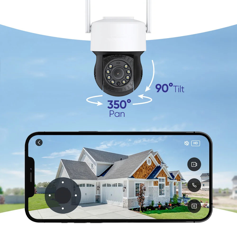 3MP Tuya Wifi PTZ Camera Outdoor Smart Life Wireless IP Security Cam 2 Way Audio CCTV Mini Speed Dome Camera Video Surveillance