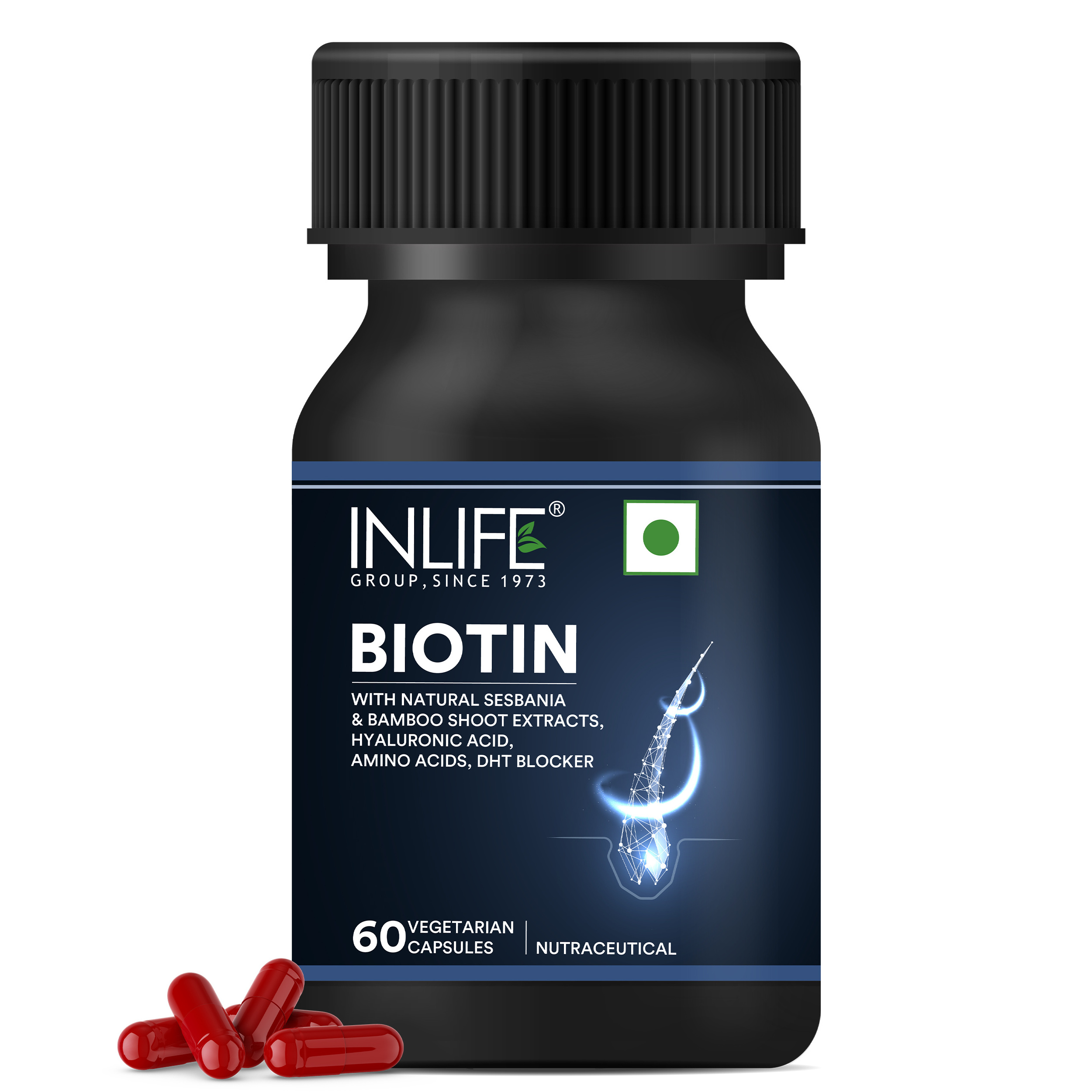 Premium Quality Biotin Supplement with Bamboo Shoot, Sesbania, Bhringraj, Vitamin C