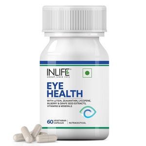 INLIFE Eye Health Supplements | Eye Care Vitamins to Improve Vision, Protect Eyes from Oxidative Stress - 60 Vegetarian Capsules