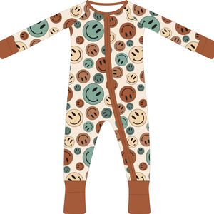 Custom Print Baby Infant Organic 95%  Bamboo 5% Spandex Onesie Rompers Clothes Toddler Kid Pajamas Sleepwear Clothing For Baby