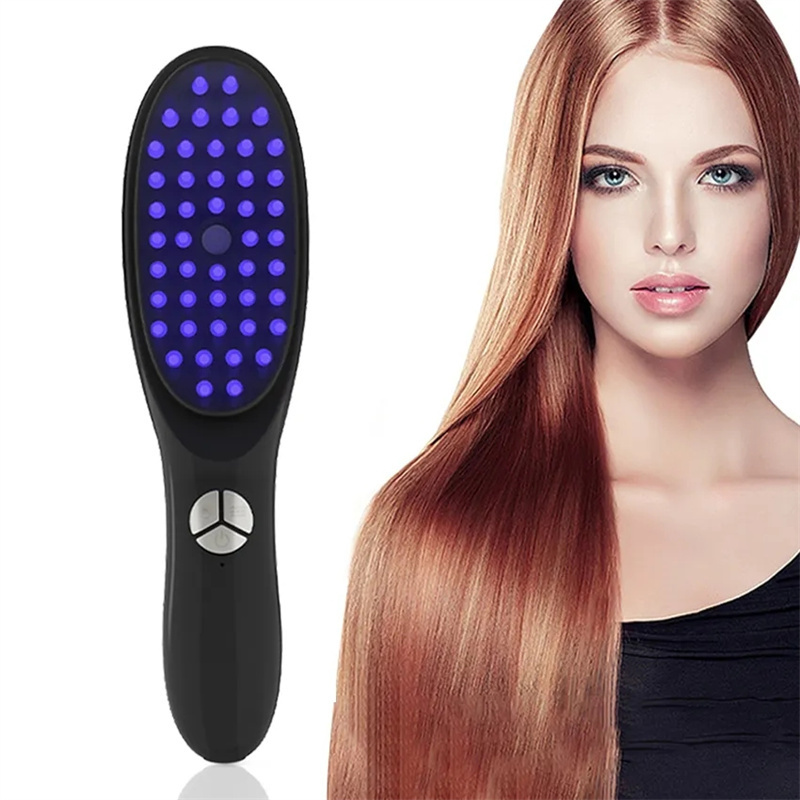 Electric Massage Comb For Hair Growth Nano Spray Nourishing Scalp Red Blue Light Therapy Vibration Head Massager Hair Brush