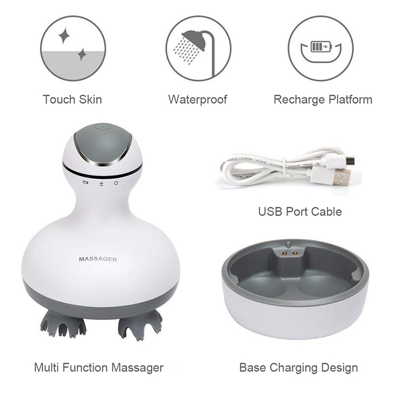 Waterproof Head Massage Vibrator Electric Scalp Massage Rechargeable Vibrating Head Massager