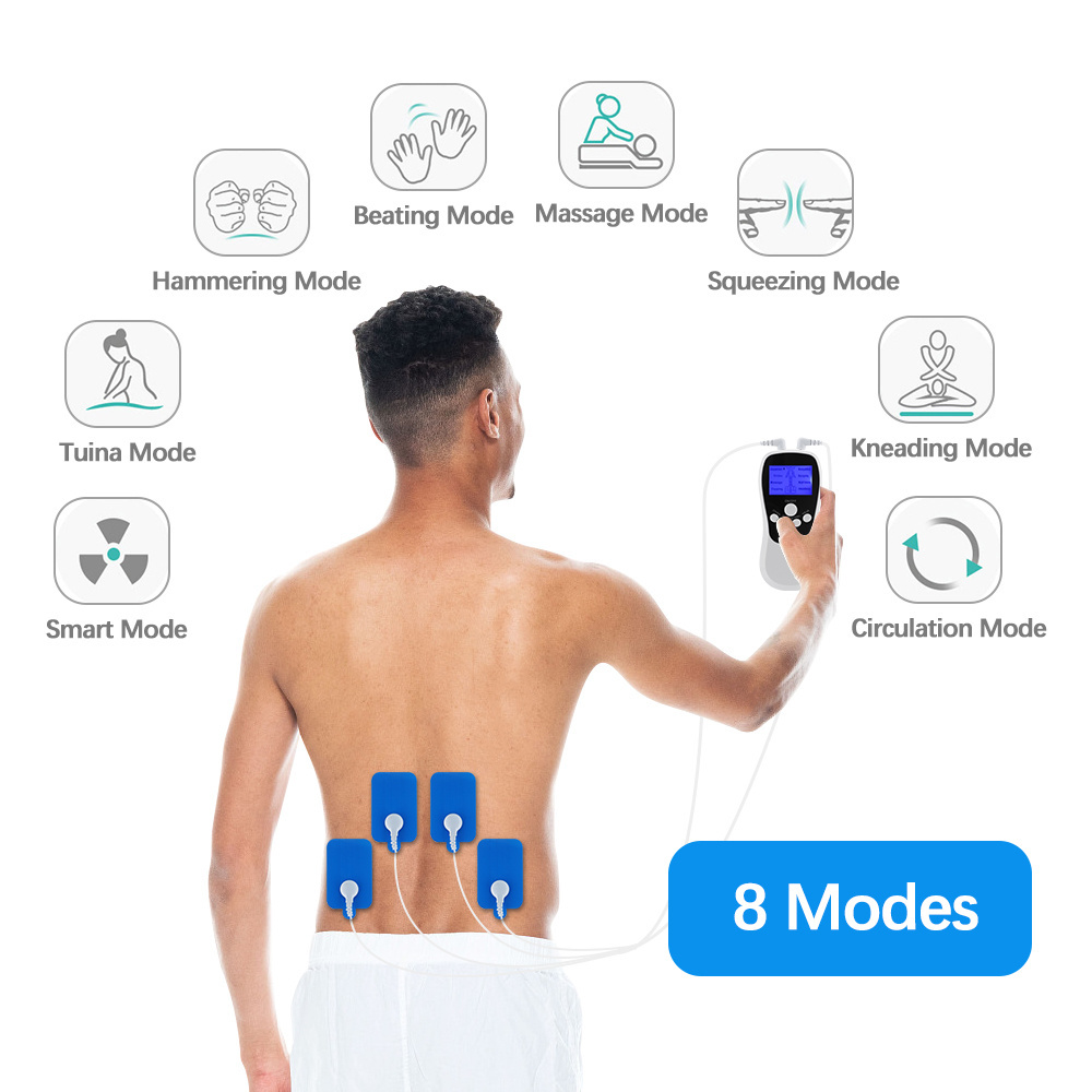 8 Mode EMS Electric Herald Tens Machine Acupuncture Body Massage Digital Therapy Massager Muscle Stimulator Electrostimulator