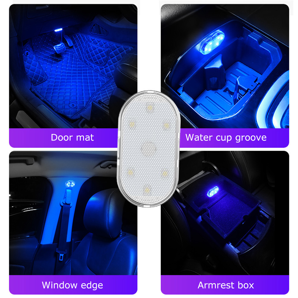 Car Interior Dome Light Finger Touch Sensor Reading Lamp 5V LED Car Styling Night Light Mini USB Charge