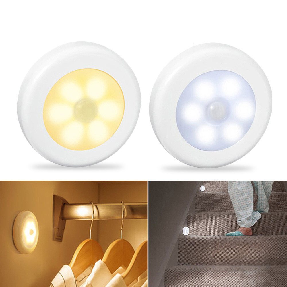 LED Night Light battery operated Motion Sensor Light Perfect for Cabinet ,Staircase, Hallway, Bathroom