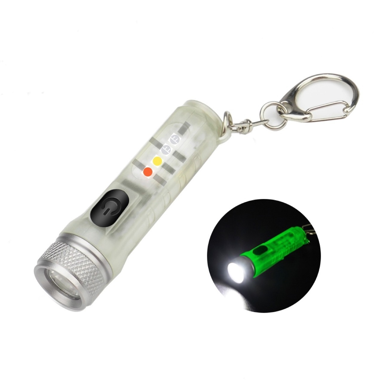 Small LED Keychain Flashlight Super Bright Outdoor Mini EDC Rechargeable LED Flashlight with Side Light For Camping Emergency