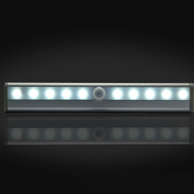 Magnetic 10Led Battery Operated Indoor Led Motion Sensor Light For Stairs