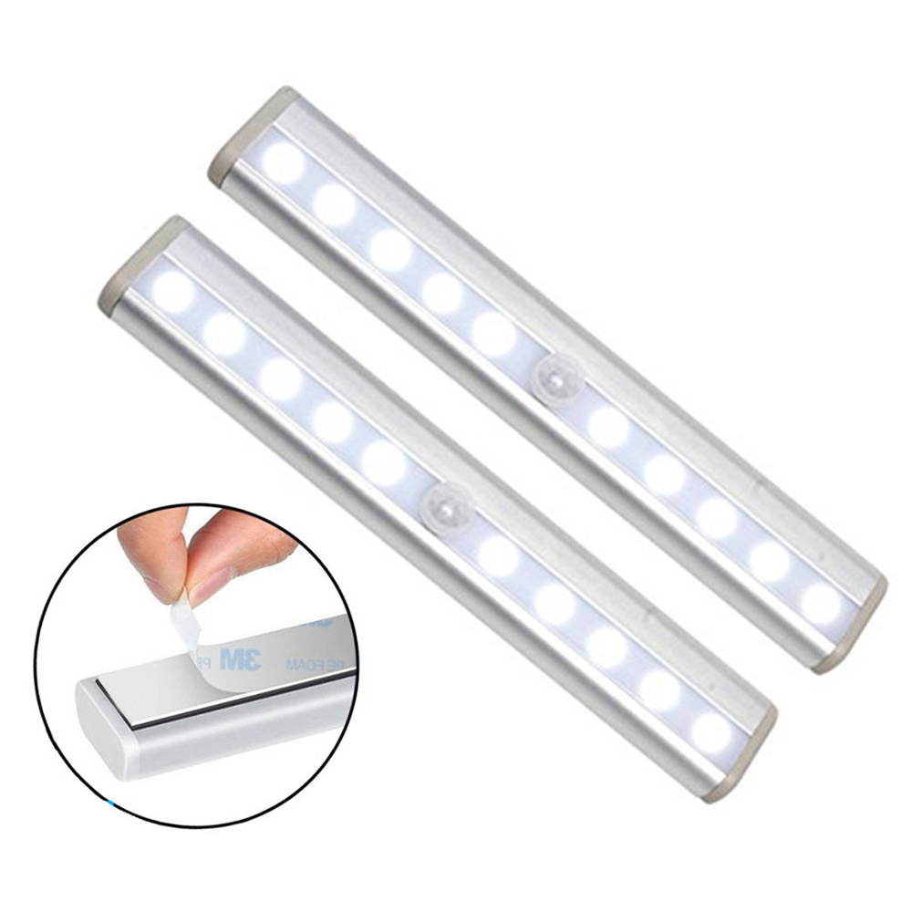 Magnetic 10Led Battery Operated Indoor Led Motion Sensor Light For Stairs