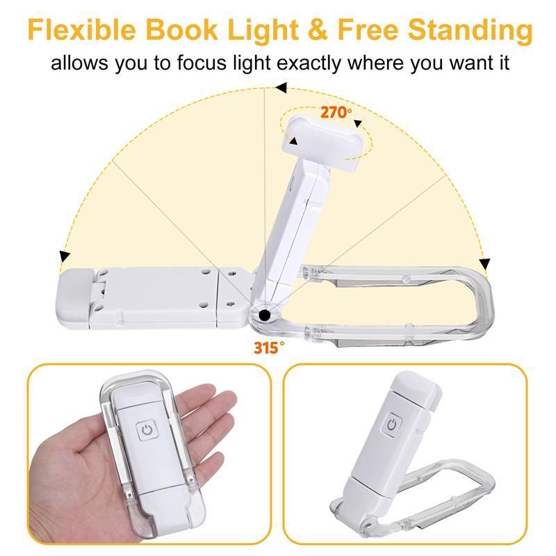 Led Flexible Small Table Lamp Portable Usb Mini Reading Light Led Clip on Usb Rechargeable Book Light