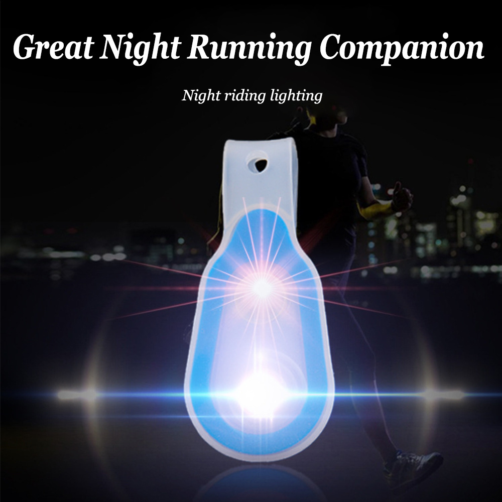 Portable hand free led flashlight silicone safety pocket bag light magnetic clip on light for running walking