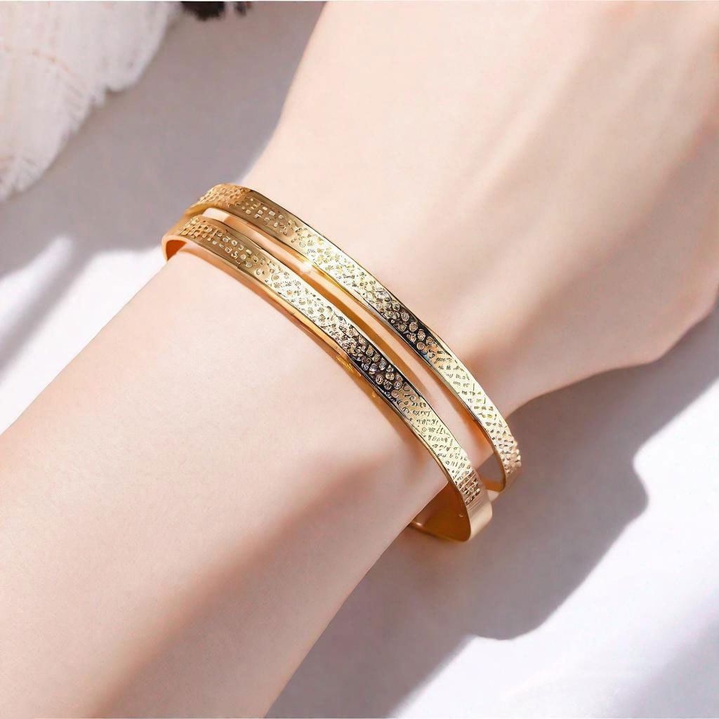 Wholesale engraved men women stainless steel bracelet bangle