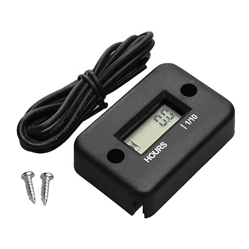 Universal Waterproof Digital Inductive Tachometer LCD Counter Hour Meter timer for Motorcycle