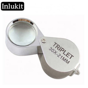 Jewelry Loupe 30x 21mm Pocket Glass Magnifier