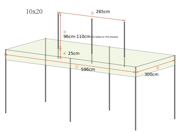 Chinese shopping platform folding tent 10x20 canopy pop up tent heavy duty 40mm hexagonal Alu custom canopy tents for events