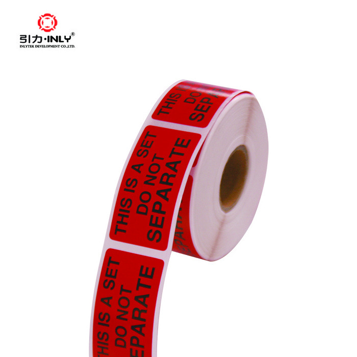 Self adhesive warning shipping label sticker DO NOT SEPARATE