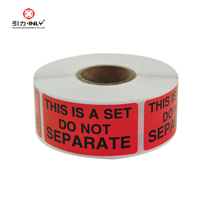 Self adhesive warning shipping label sticker DO NOT SEPARATE