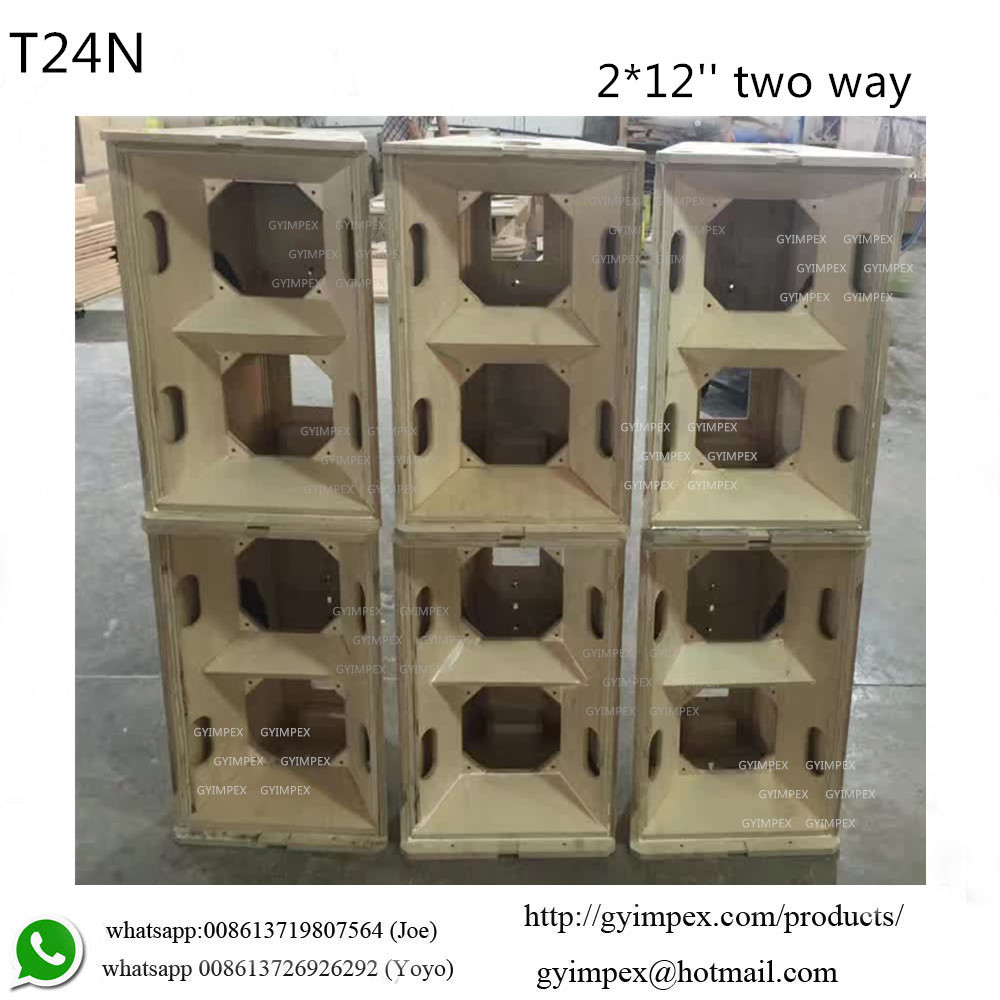 T24N dual 12 inch two way line array empty cabinet