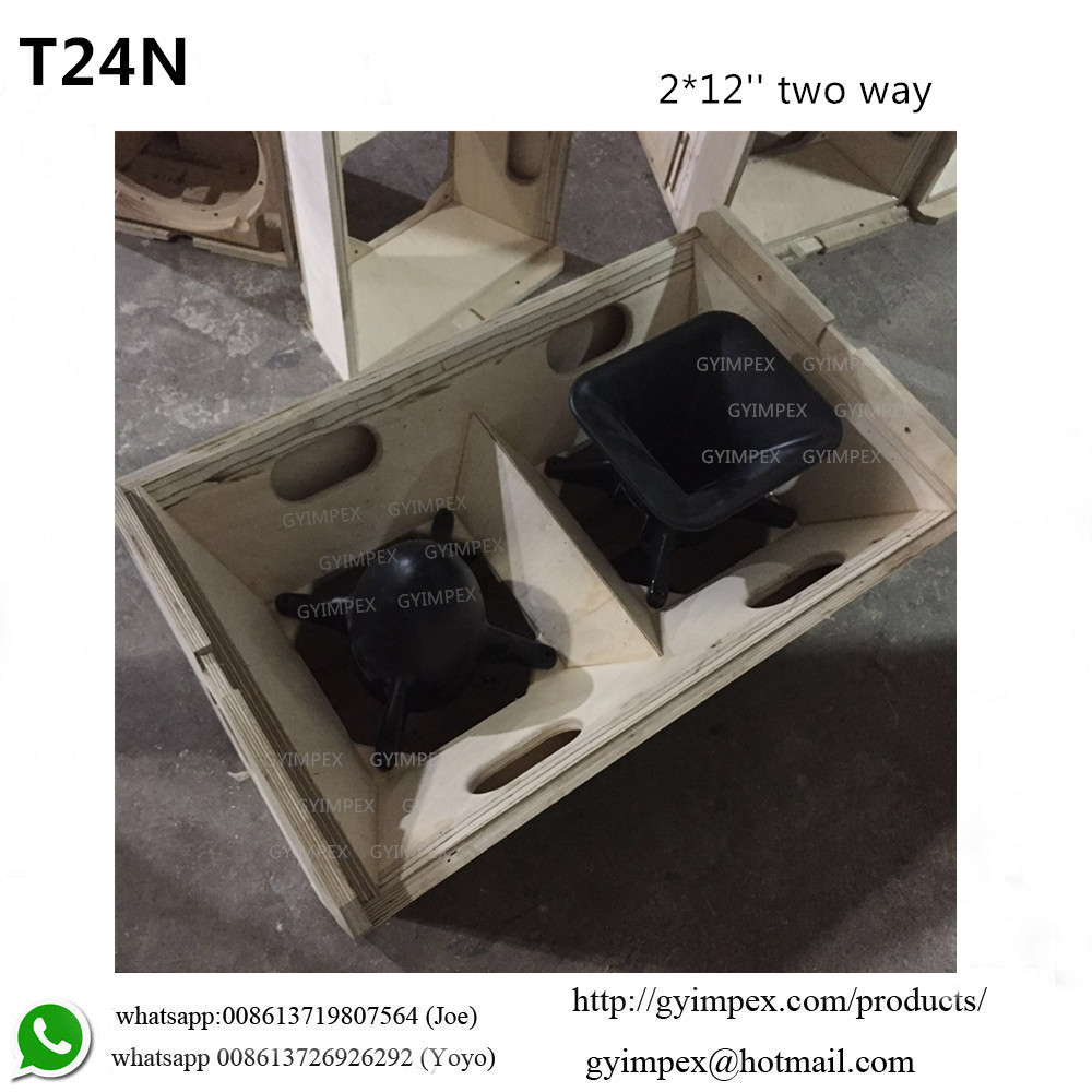 T24N dual 12 inch two way line array empty cabinet