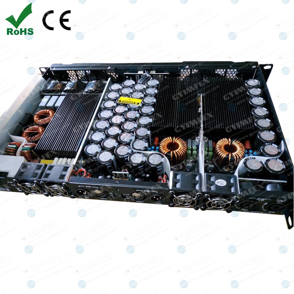 Hot fashion 2400W 8ohm stadium gym use 3800W rms 4ohm power amplifier audio cheap products in china