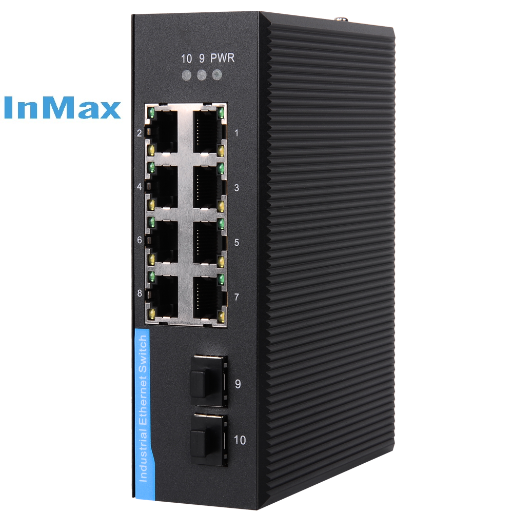 9V 12V 24V 48V 10 port InMax manufacturer website media converter cctv fiber to rj45 converter sfp media converter