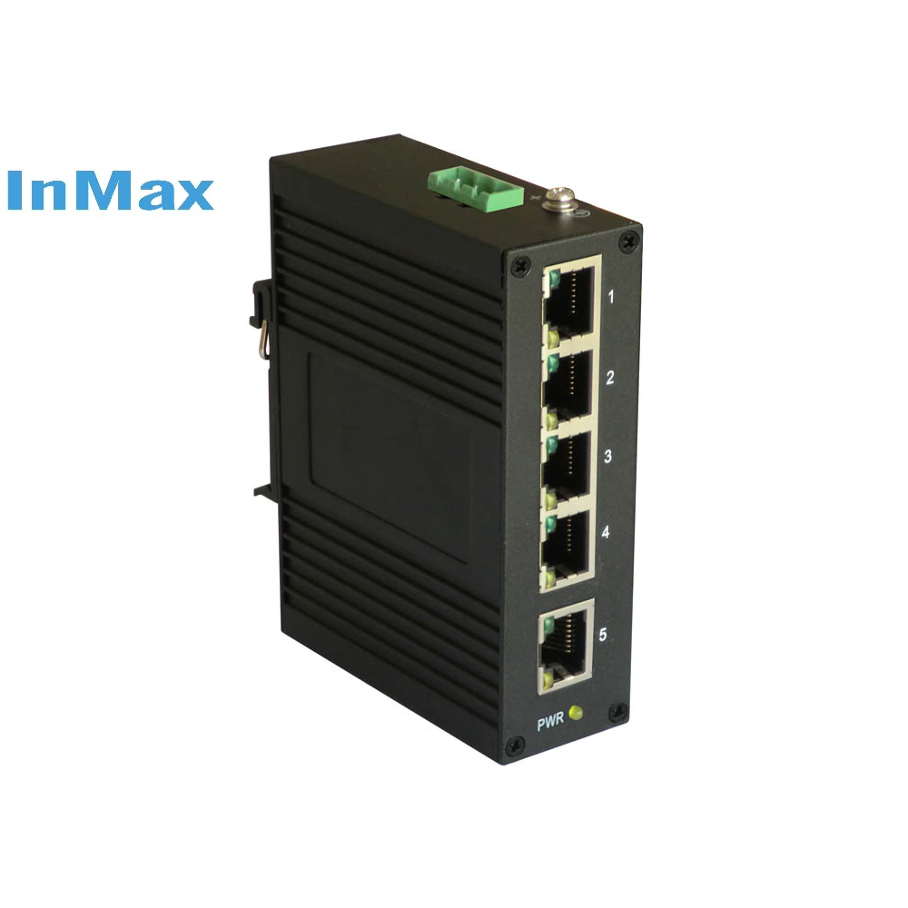 InMax Manufacturer DIN Rail media converter 12v 24v 36v ip camera outdoor network switch mini industrial ethernet switch