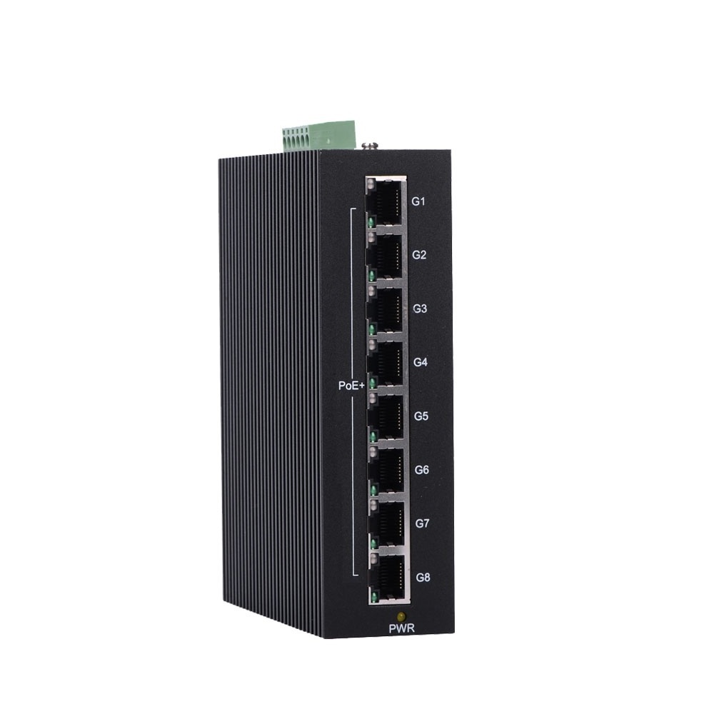 InMax Manufacturer outdoor poe switch 8 port 10/100/1000M full gigabit Din rail PoE network switch for monitoring