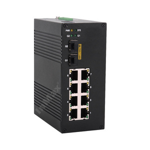 InMax Manufacturer Factory directly supply 2 1000M SFP + 8 10/100/1000M TX ports ethernet media converter managed network switch