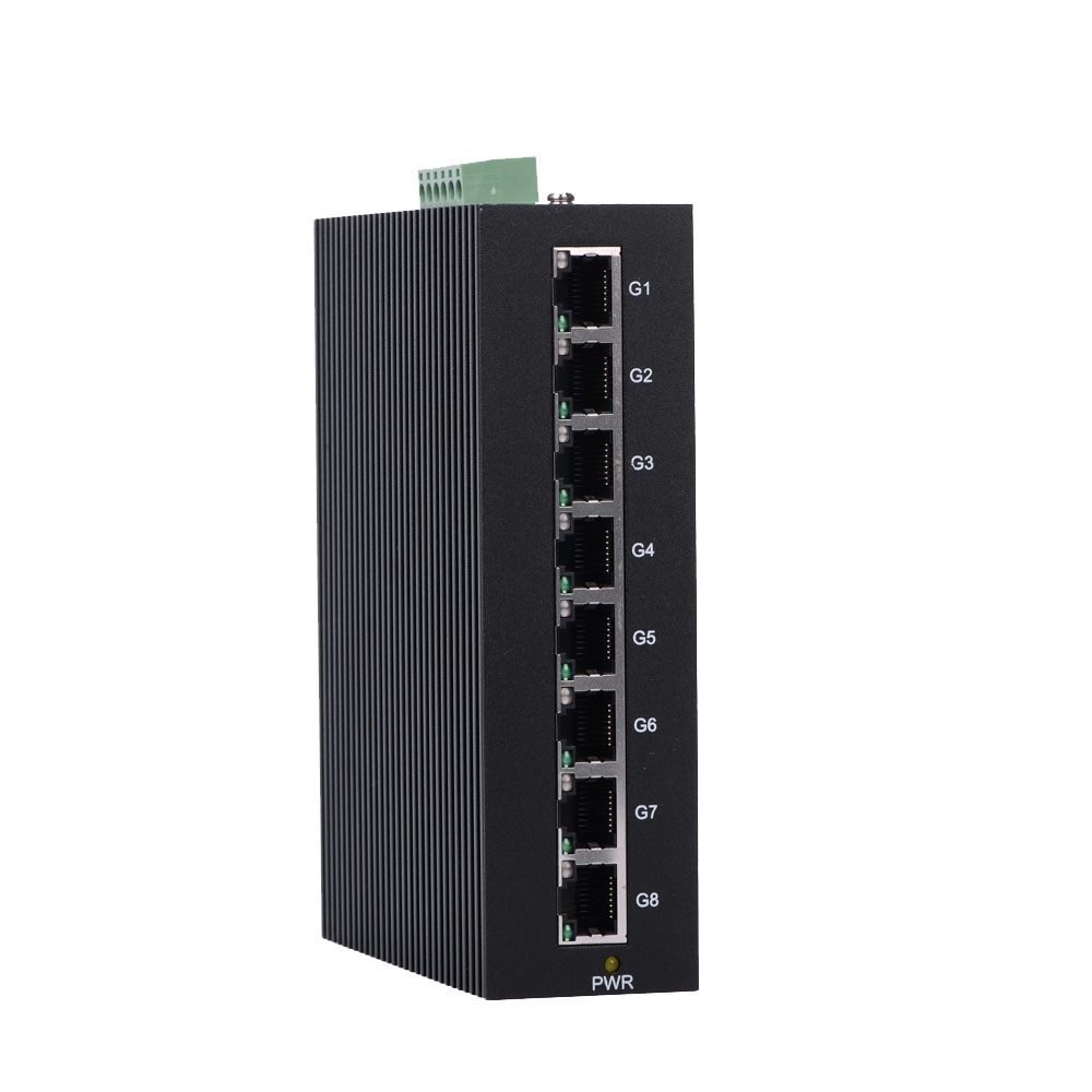 InMax Manufacturer 10 100 1000mbps din-rail optical full gigabit 8 port ethernet switch