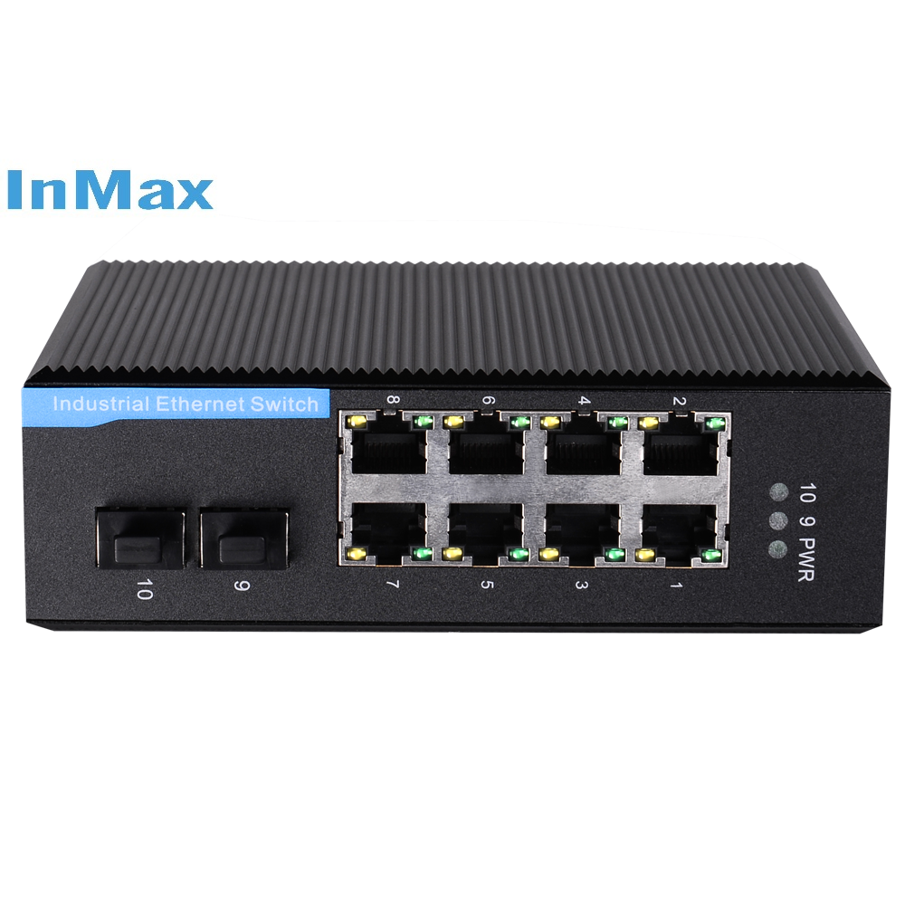 9V 12V 24V 48V 10 port InMax manufacturer website media converter cctv fiber to rj45 converter sfp media converter