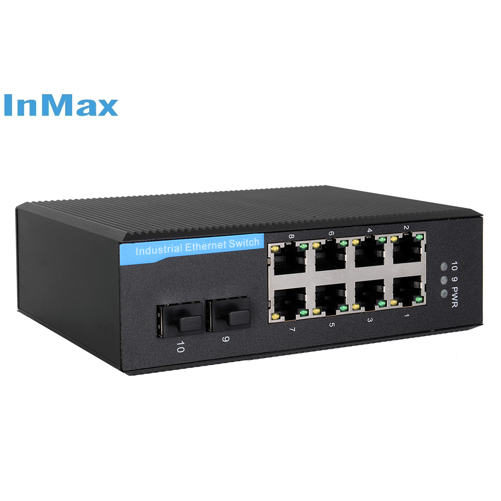 9V 12V 24V 48V 10 port InMax manufacturer website media converter cctv fiber to rj45 converter sfp media converter