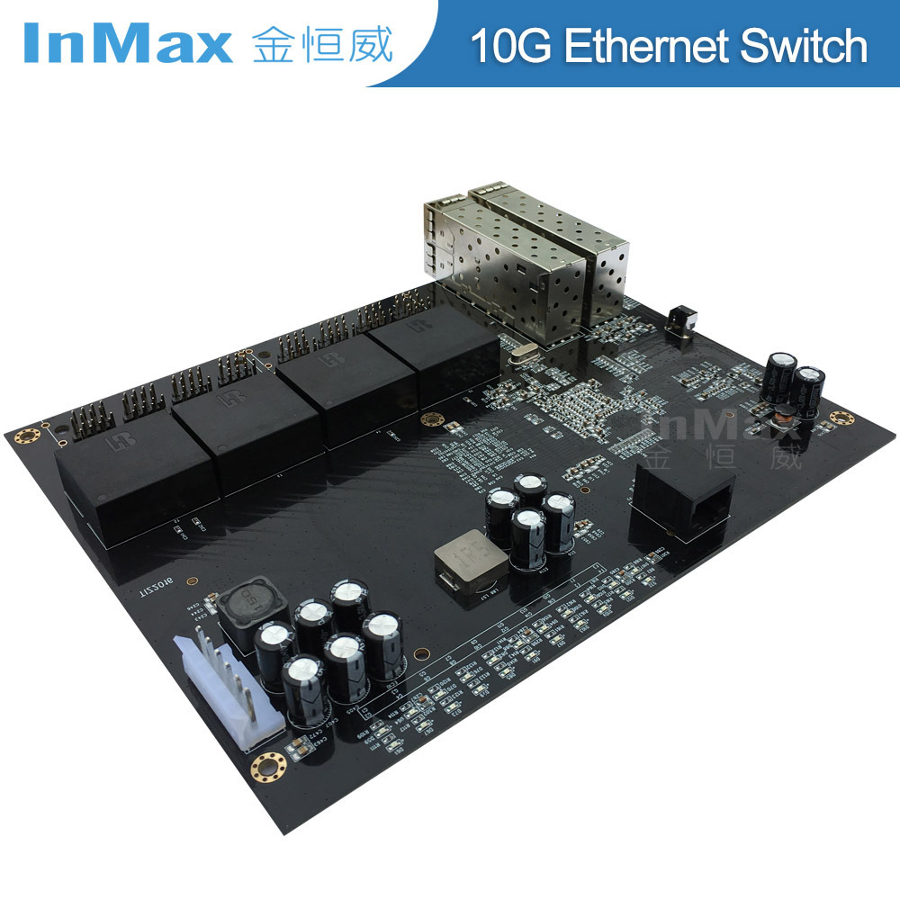 InMax Manufacturer 20 Port Customized 4x10G SFP+ or 16x10/100/1000Mbps 10G Managed 20 Port industrial PoE Ethernet switch