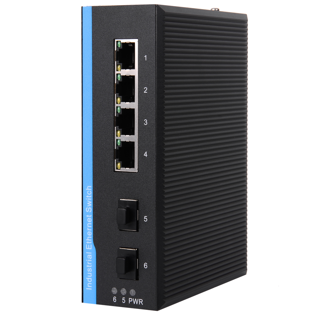 InMax Manufacturer 6 port 10/100/1000M ethernet switch with 4 port RJ45 ...