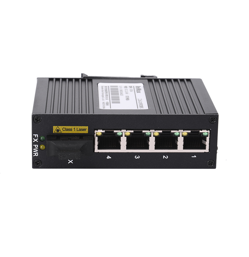 1 optic port 4 TX ports fiber network switch 10/100m 5 ports outdoor industrial ethernet switch