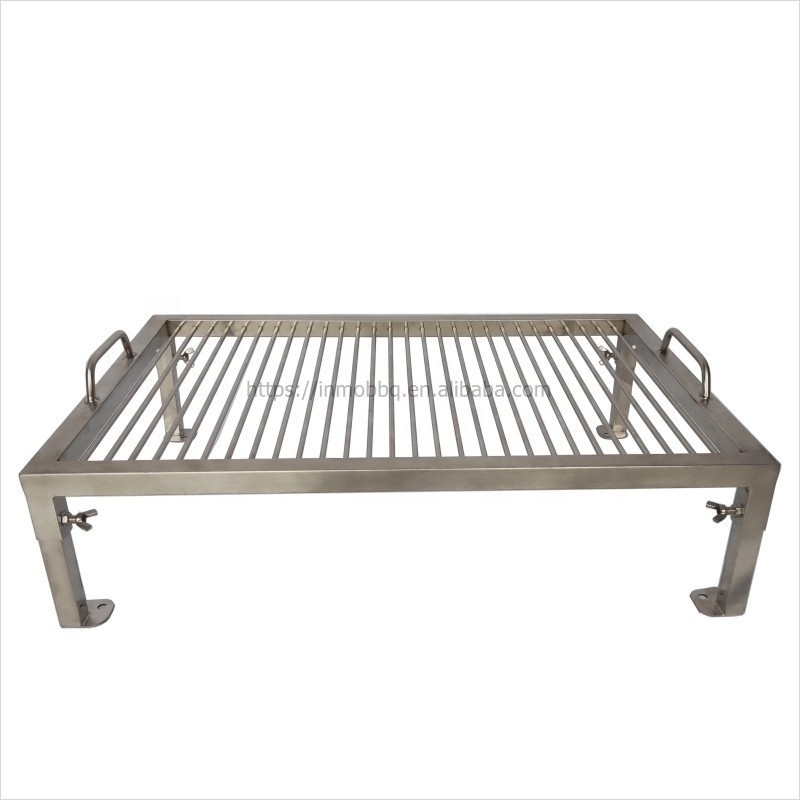 Outdoor Stainless Steel Adjustable Fire Pit Grill with feet Argentinian Bbq Grill