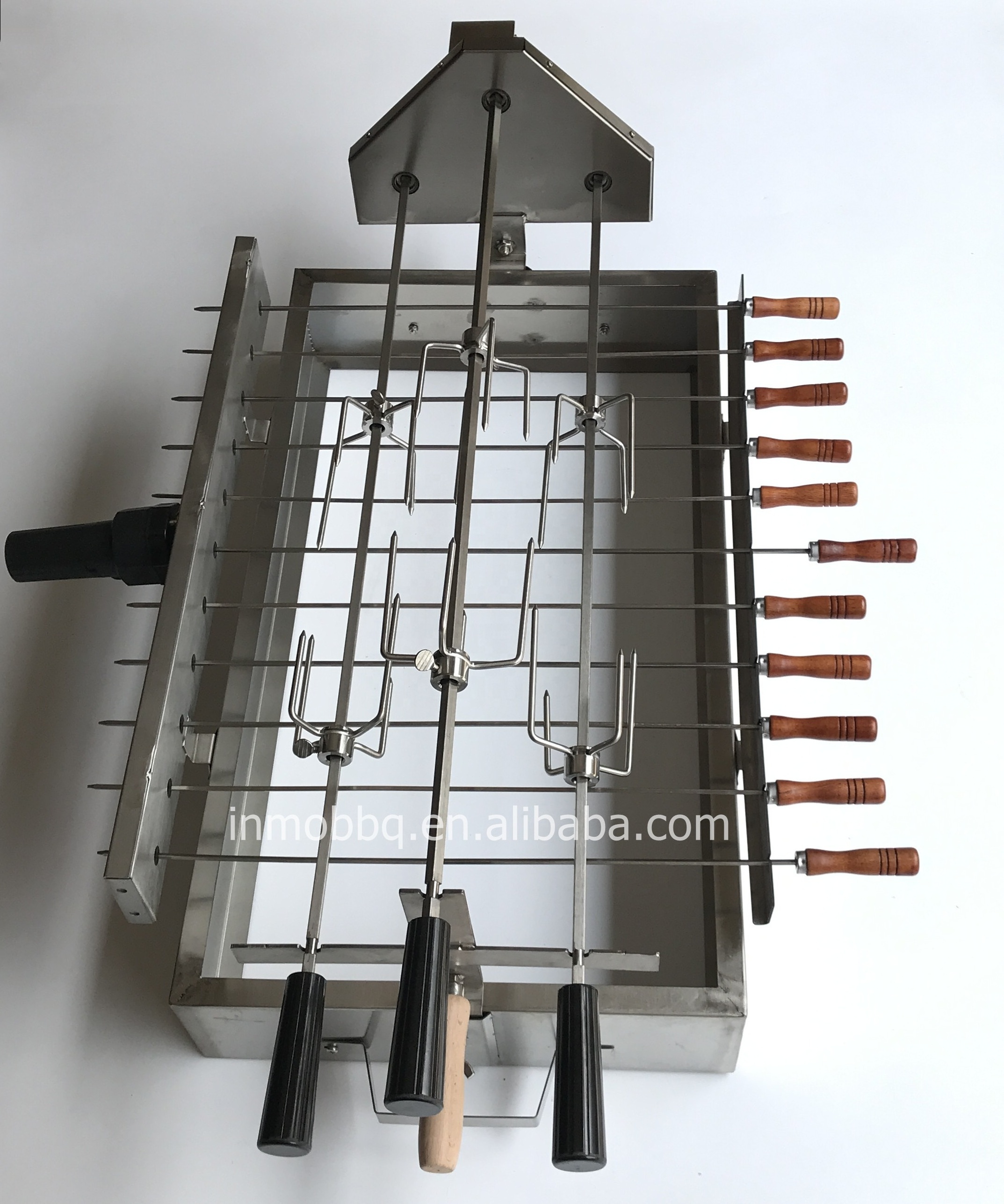 Stainless Steel Cypriot Grill Top Rotisserie with Skewers