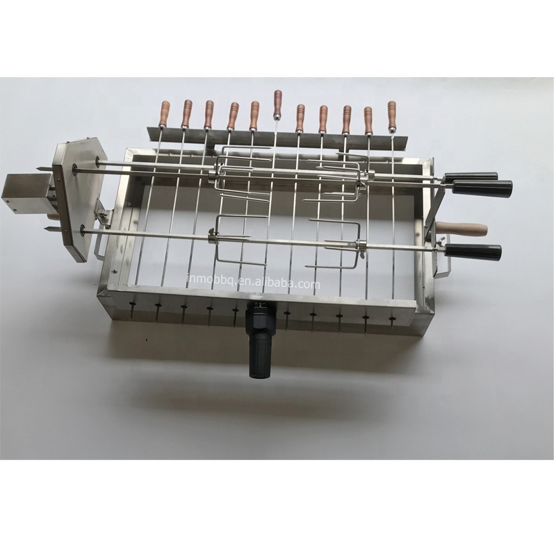 Stainless Steel Cypriot Grill Top Rotisserie with Skewers