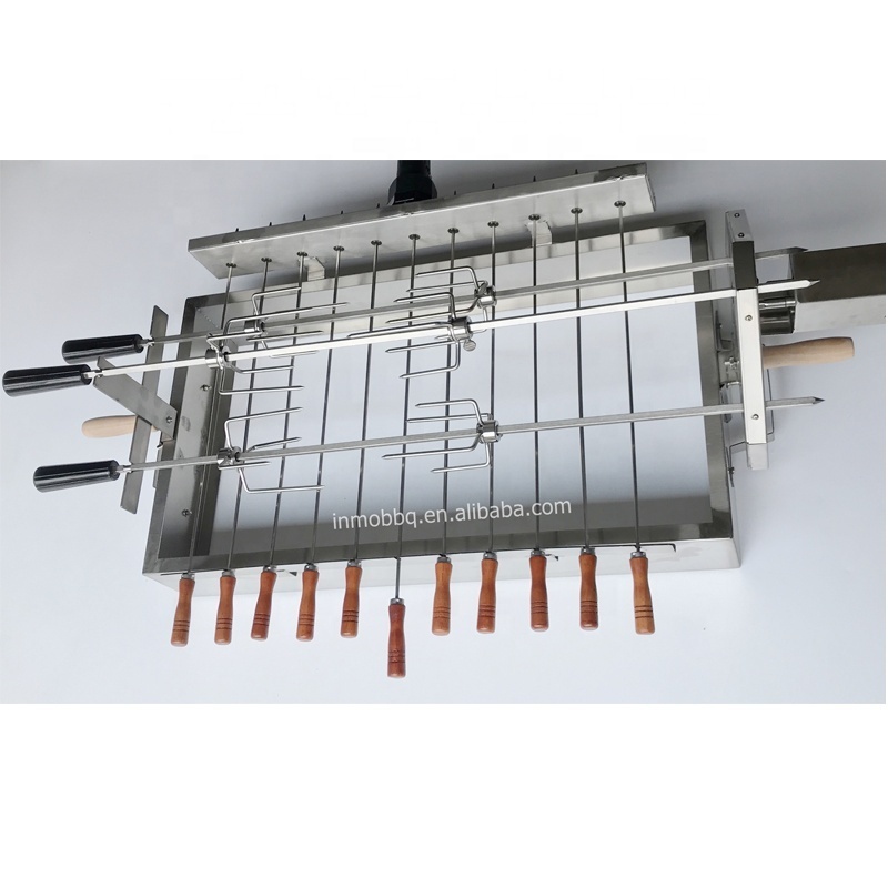 Stainless Steel Cypriot Grill Top Rotisserie with Skewers