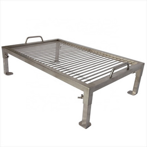 Outdoor Stainless Steel Adjustable Fire Pit Grill with feet Argentinian Bbq Grill