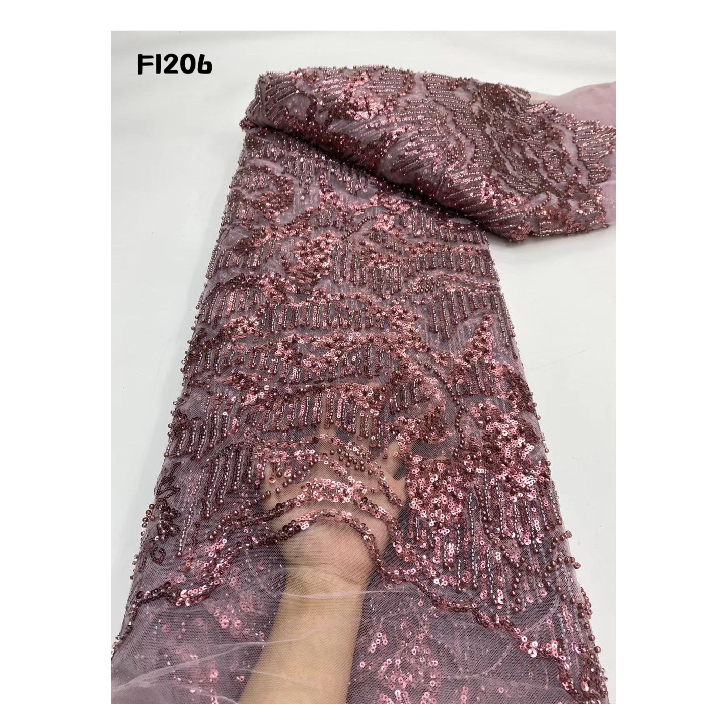 Inmyshop French Lace Fabric 2022 Luxury Hand Made Nigerian Beaded Lace Tulle Fabric 3D Sequins pearls Embroidery Lace Materials