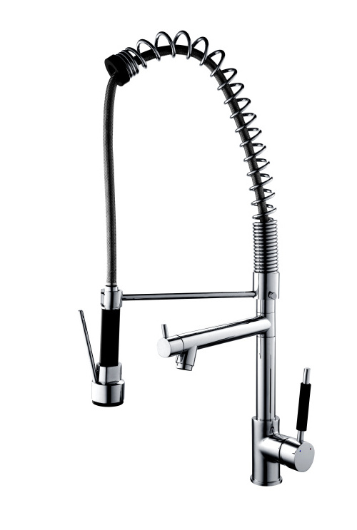 Brand factory online shopping pull down Kitchen Faucet,  Pull Out Spray Brass  Kitchen Sink Faucet