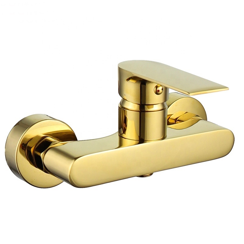 INNADA  Brushed Gold Bathroom Bath Shower Faucet Shower Fixture  Wall mounted Bathtub faucet with shower sets