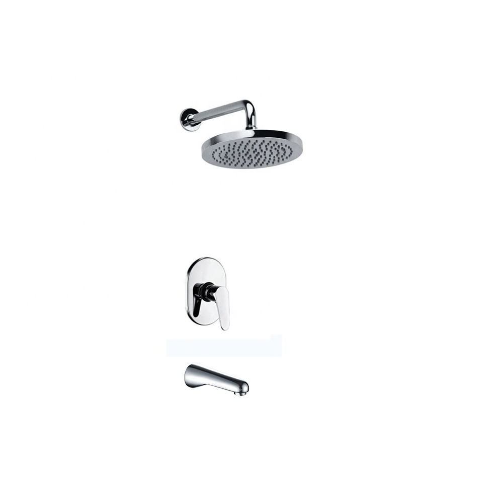 E9904-3 Tub Shower Faucet Set with Valve Shower Trim Kit with 6 Inch High-Pressure Rain Shower Head