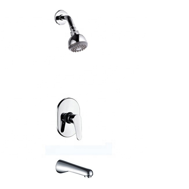 E9904-3 Tub Shower Faucet Set with Valve Shower Trim Kit with 6 Inch High-Pressure Rain Shower Head