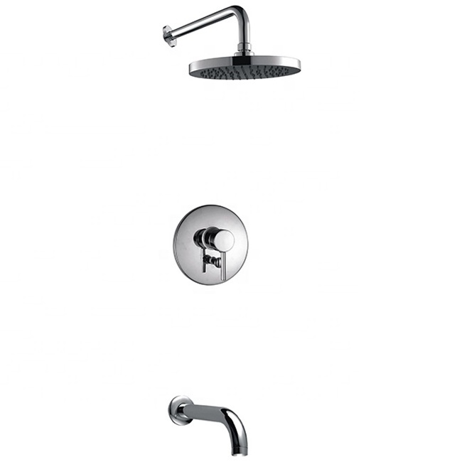 E9904-3 Tub Shower Faucet Set with Valve Shower Trim Kit with 6 Inch High-Pressure Rain Shower Head