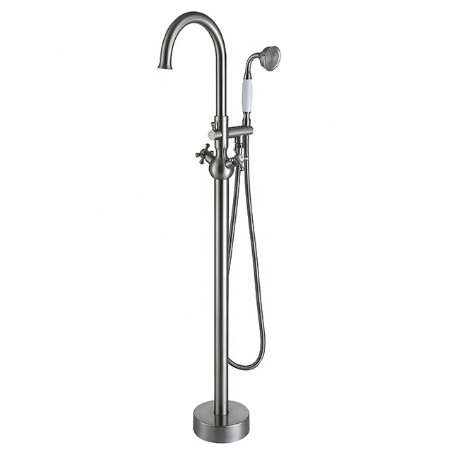 NA005-ORB Bathroom Shower Tub Faucet Bathtub Fixture Mixer Tap Free Standing Faucet