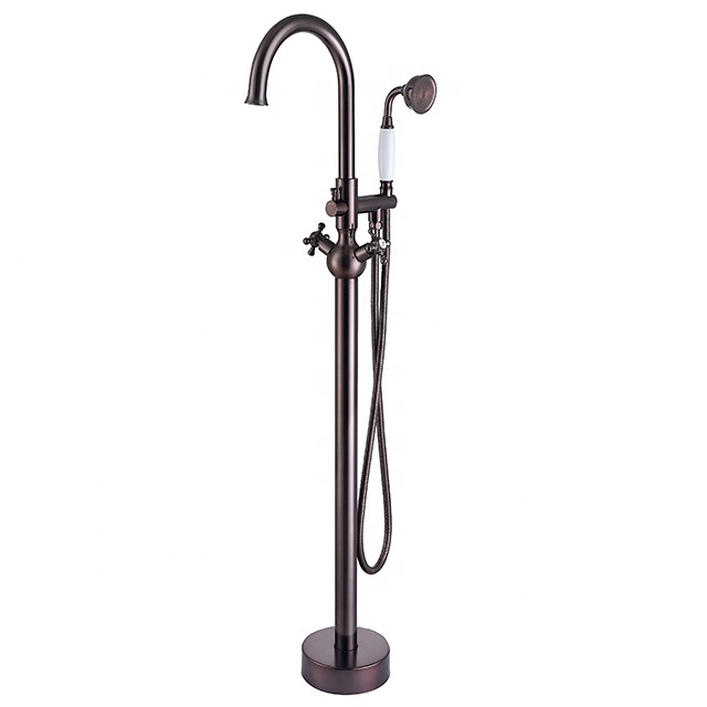 NA005-ORB Bathroom Shower Tub Faucet Bathtub Fixture Mixer Tap Free Standing Faucet