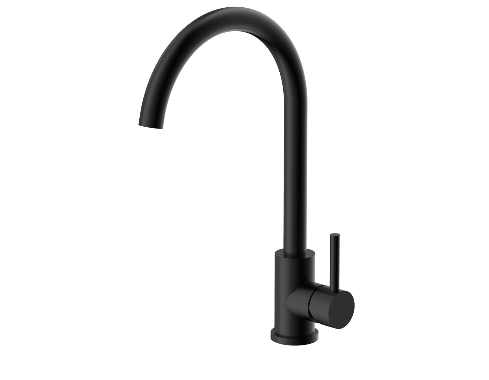 NS9002  SUS304 Matt Black Rotatable Sink Tap Folding Kitchen Faucet