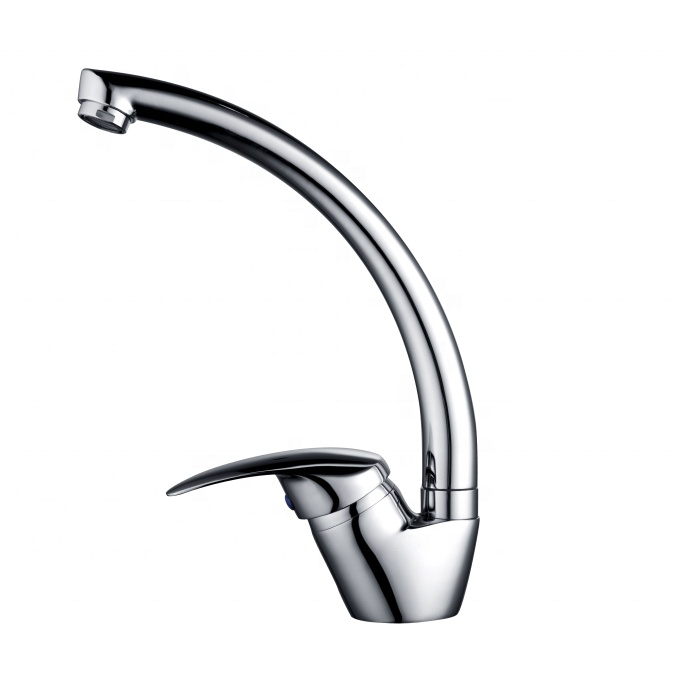  Modern Polished Classical Economical Kitchen Faucet Hot and Cold Water Tap 360 Degree Single Handle Sink Faucet 