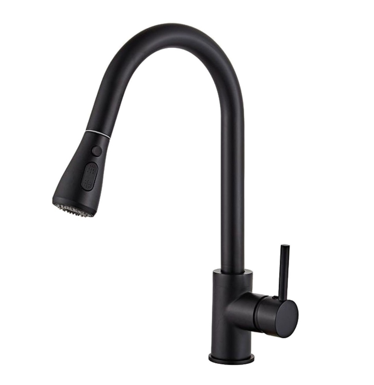 Home High End Deck Mounted Dual-function Kitchen Faucets  Modern Contemporary Pull Out Kitchen Faucet 